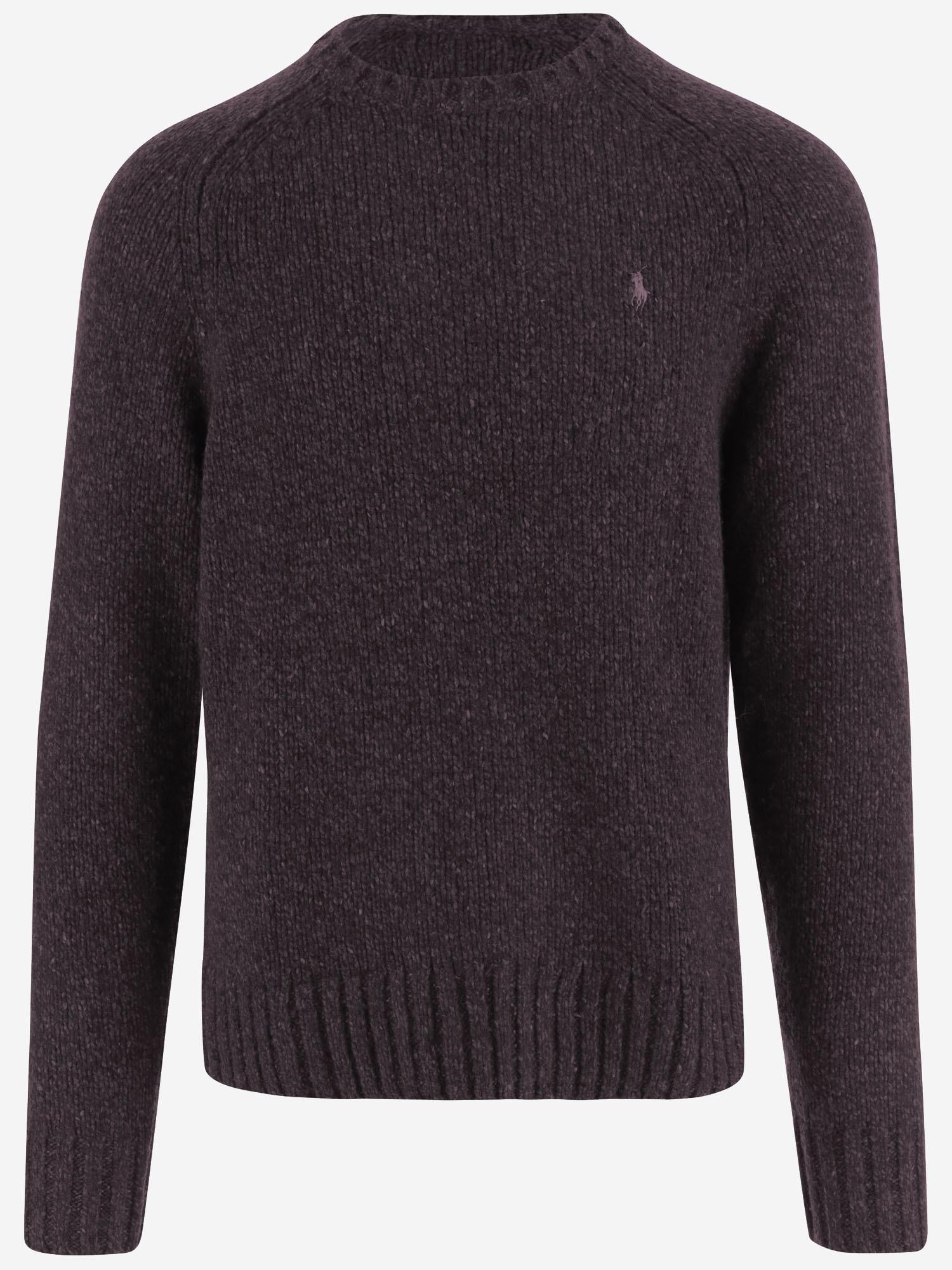 MAGLIONE IN MISTO LANA CON LOGO RICAMATO 710982142 003 POLO RALPH LAUREN 