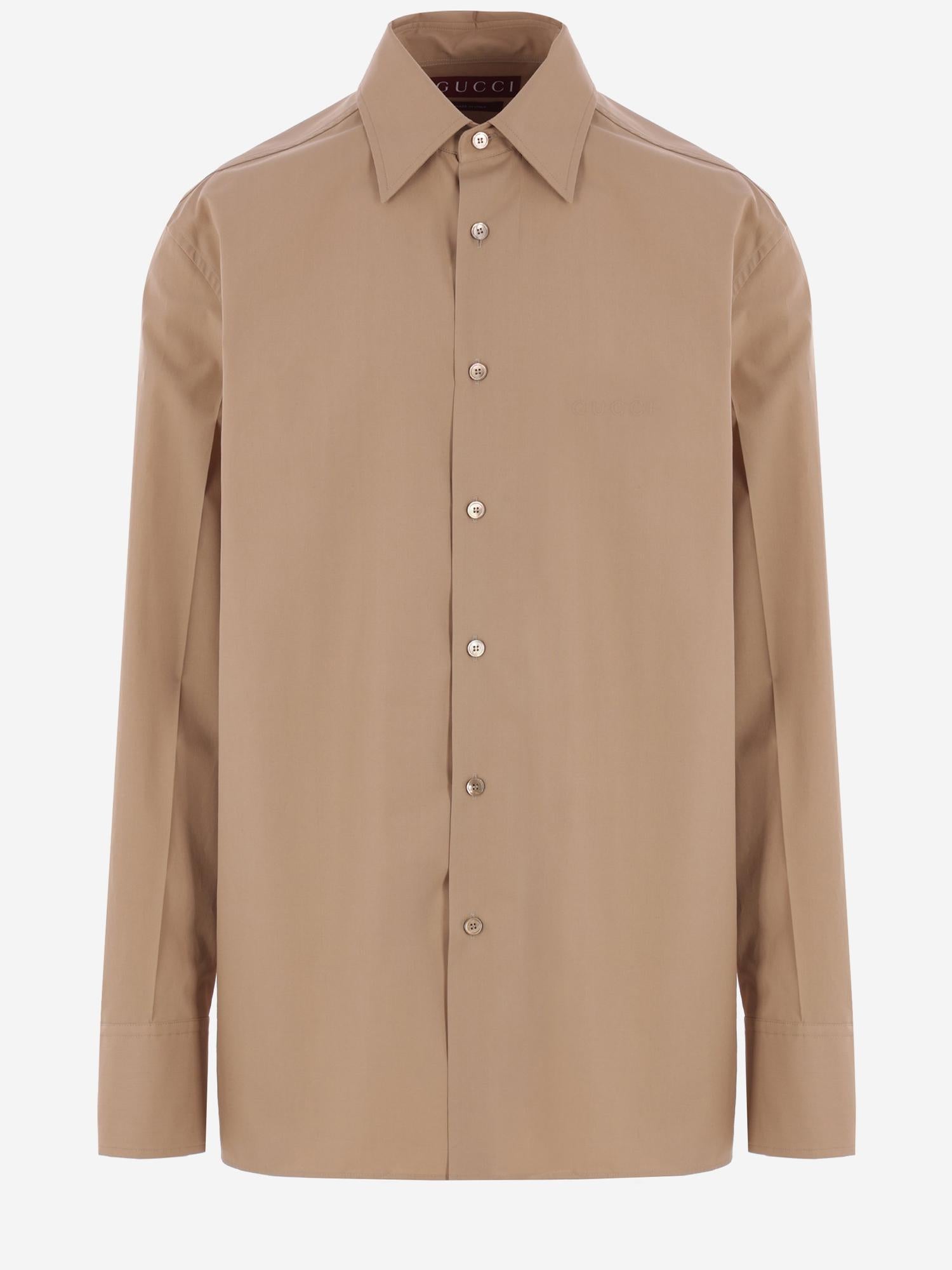 CAMICIA IN POPELINE CON LOGO IN RILIEVO 823830 Z7AMD2319 GUCCI 