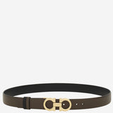 CINTURA GANCINI REVERSIBILE 23A565 832CONCRETENERO SALVATORE FERRAGAMO 