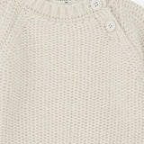 MAGLIONE IN LANA E ACRILICO CON BOTTONI SULLA SPALLA 25W074 ECRU 1+ IN THE FAMILY KIDS 