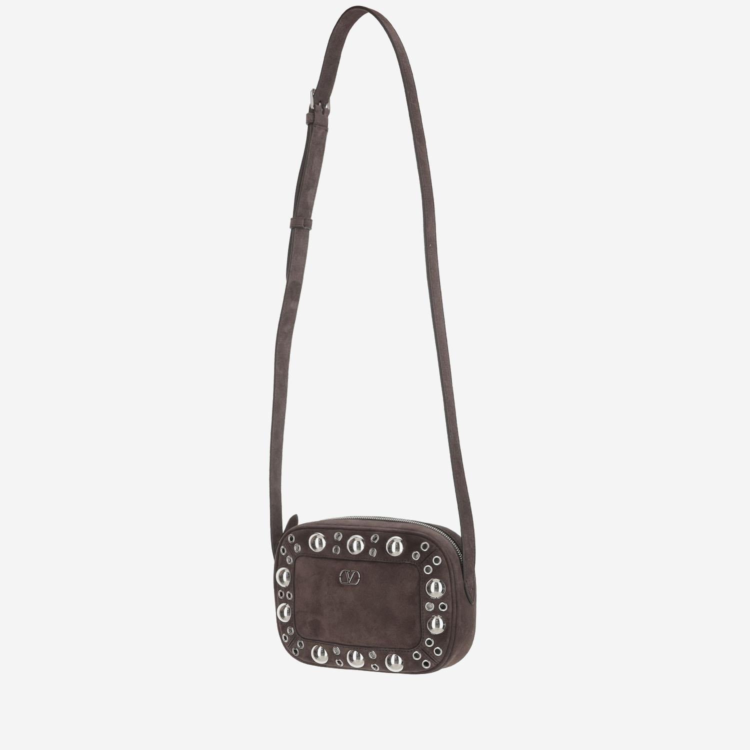 BORSA A TRACOLLA NELLCÔTE IN PELLE SCAMOSCIATA 7W2B0R74 JET0TO VALENTINO GARAVANI 