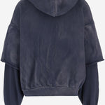 FELPA OVERSIZE CON CAPPUCCIO IN COTONE I005  CULTURA 