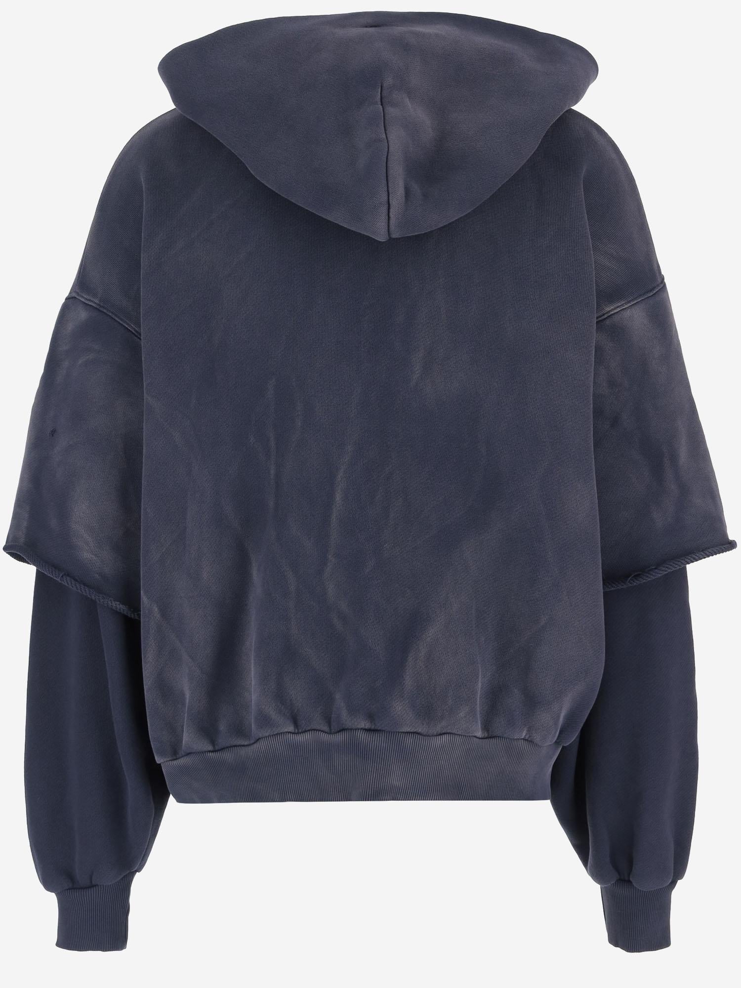 FELPA OVERSIZE CON CAPPUCCIO IN COTONE I005  CULTURA 