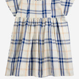 ABITO IN COTONE CON MOTIVO A QUADRI B126AC105 OFFWHITE BOBO CHOSES KIDS 