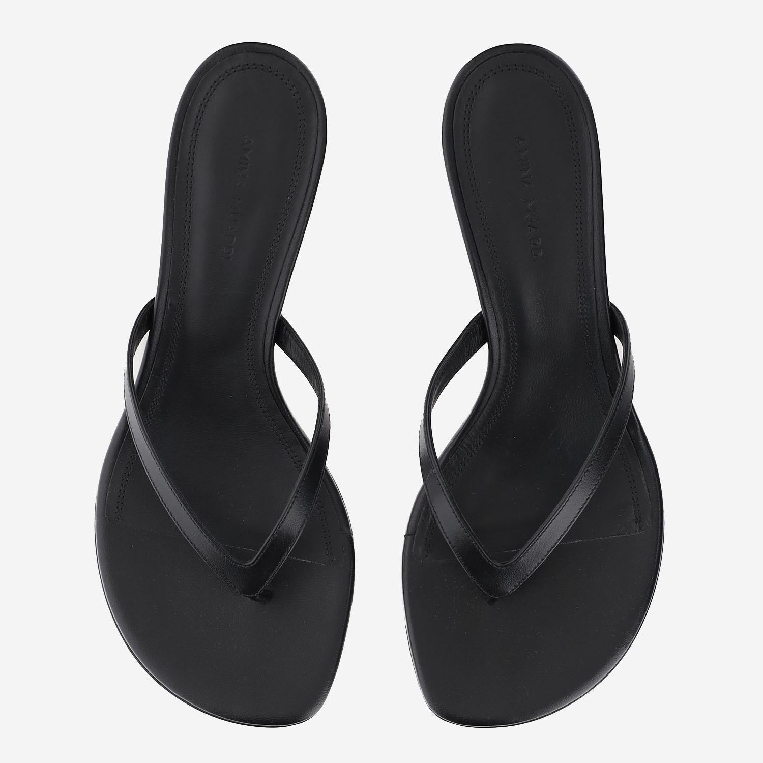 Sandali Juliette in pelle JULIETTETHONG 45BLACK AMINA MUADDI 