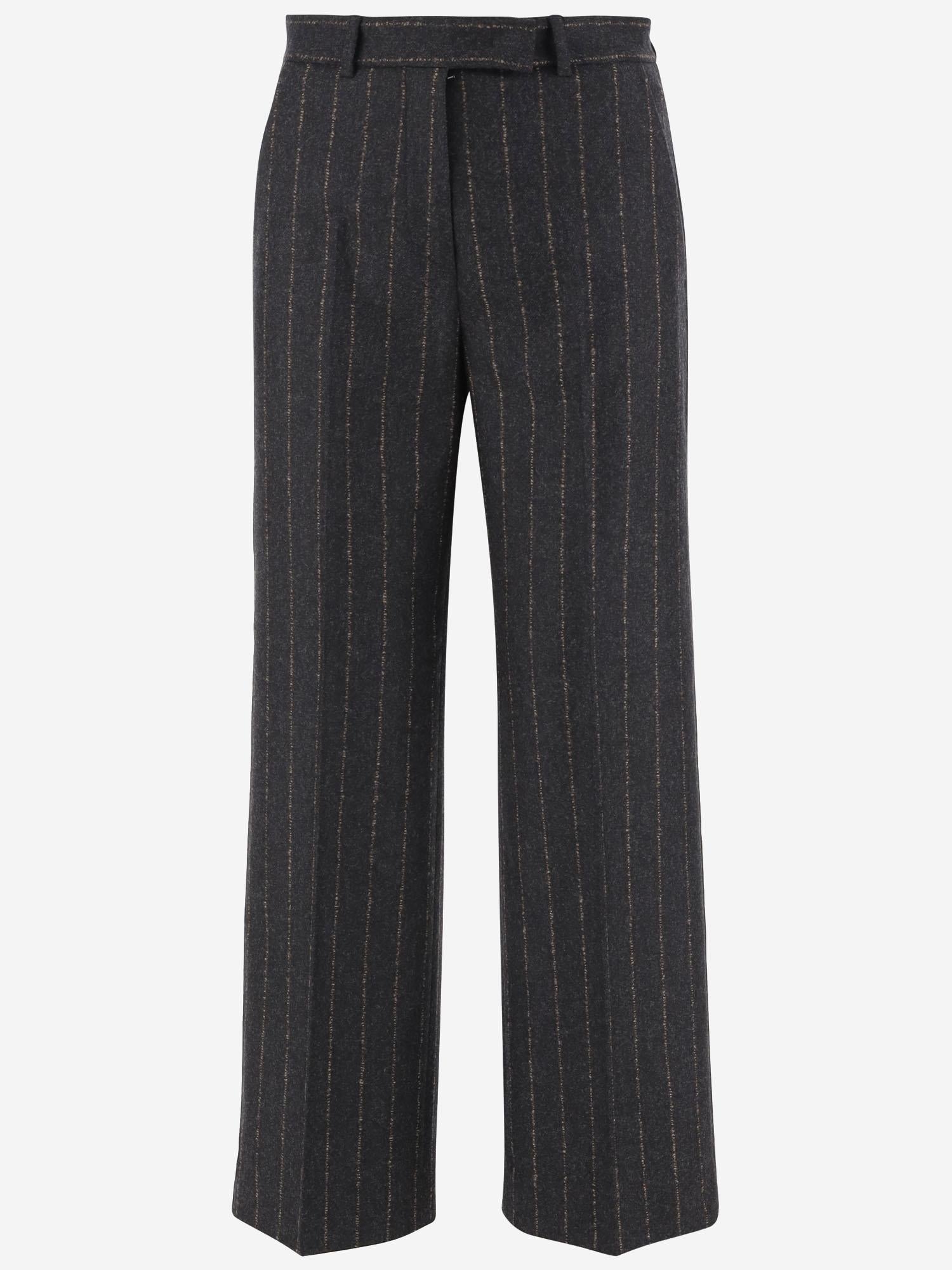 PANTALONI TEODORA IN LANA E CASHMERE A RIGHE TEODORA 5071673 QL2 