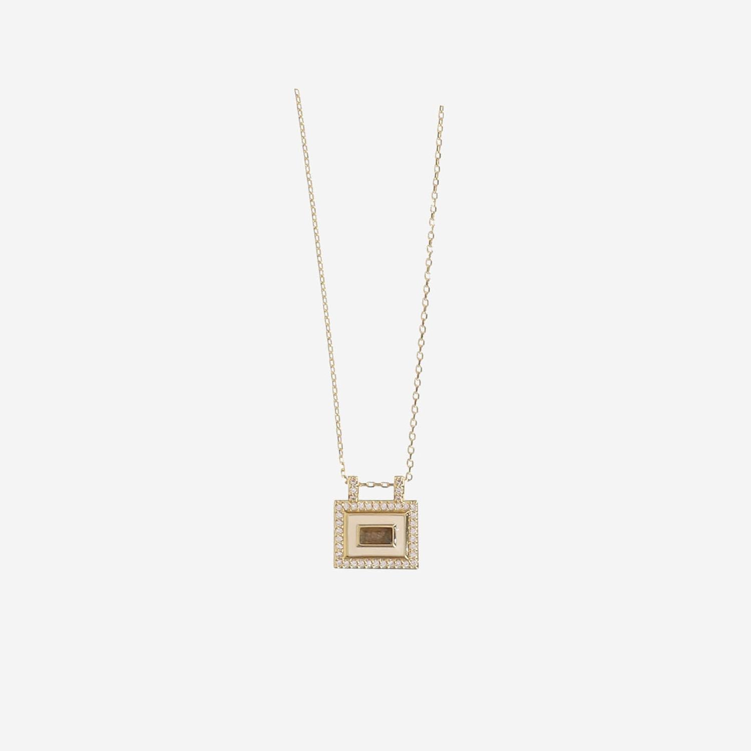 COLLANA IVORY LABRADORITE EL PASO CO333 ORO MYA BAY 