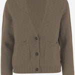 CARDIGAN IN CASHMERE D229WS BROWNMOULINE OLIVER LATTUGHI 