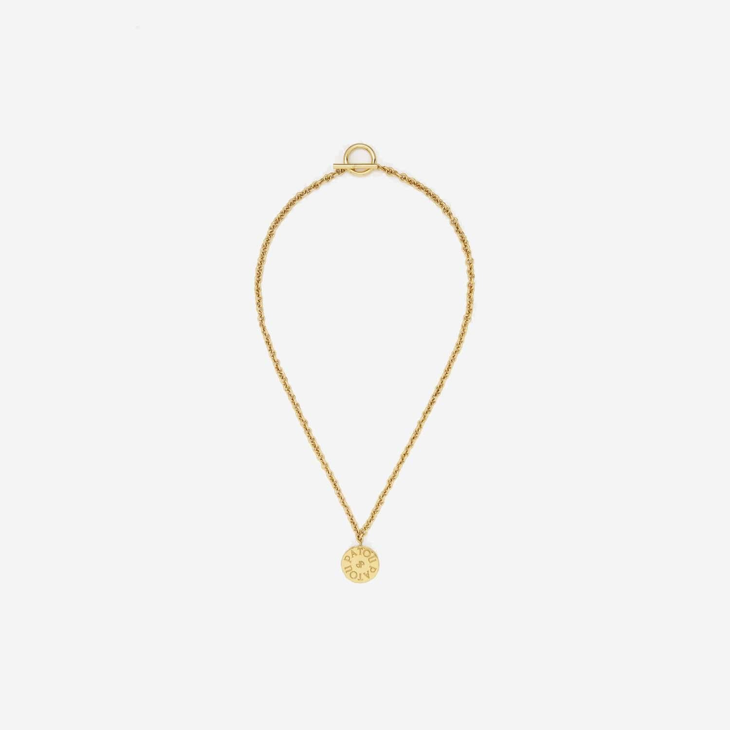 COLLANA IN OTTONE CON CHARM LOGO JW0971002 299G PATOU 