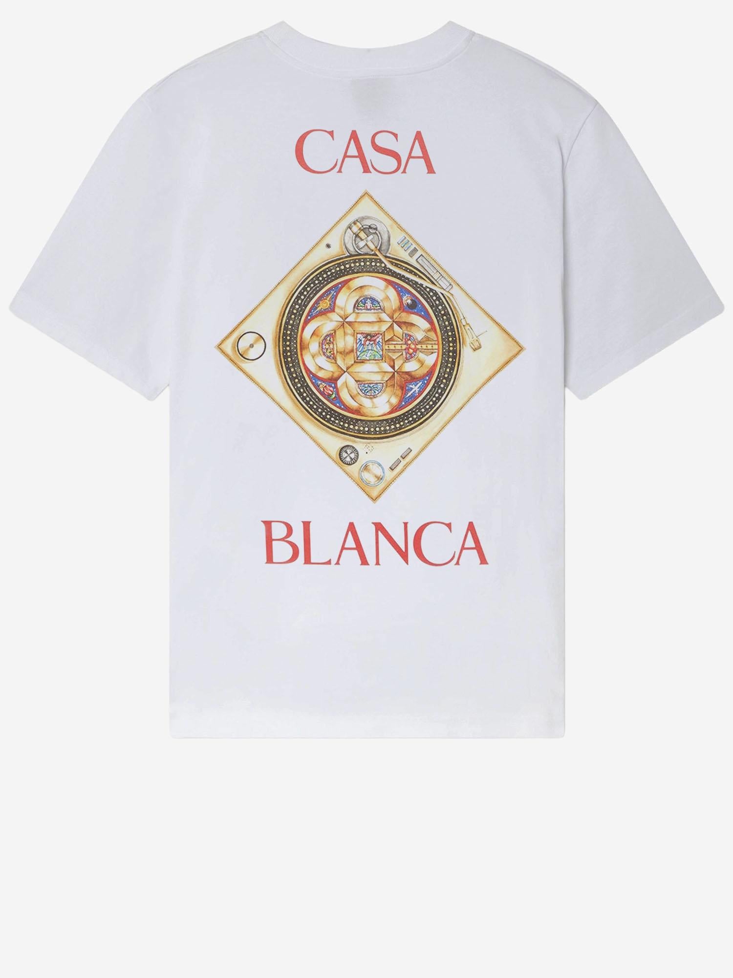 T-SHIRT IN COTONE CON STAMPA MSS26JTS001 02 CASABLANCA 
