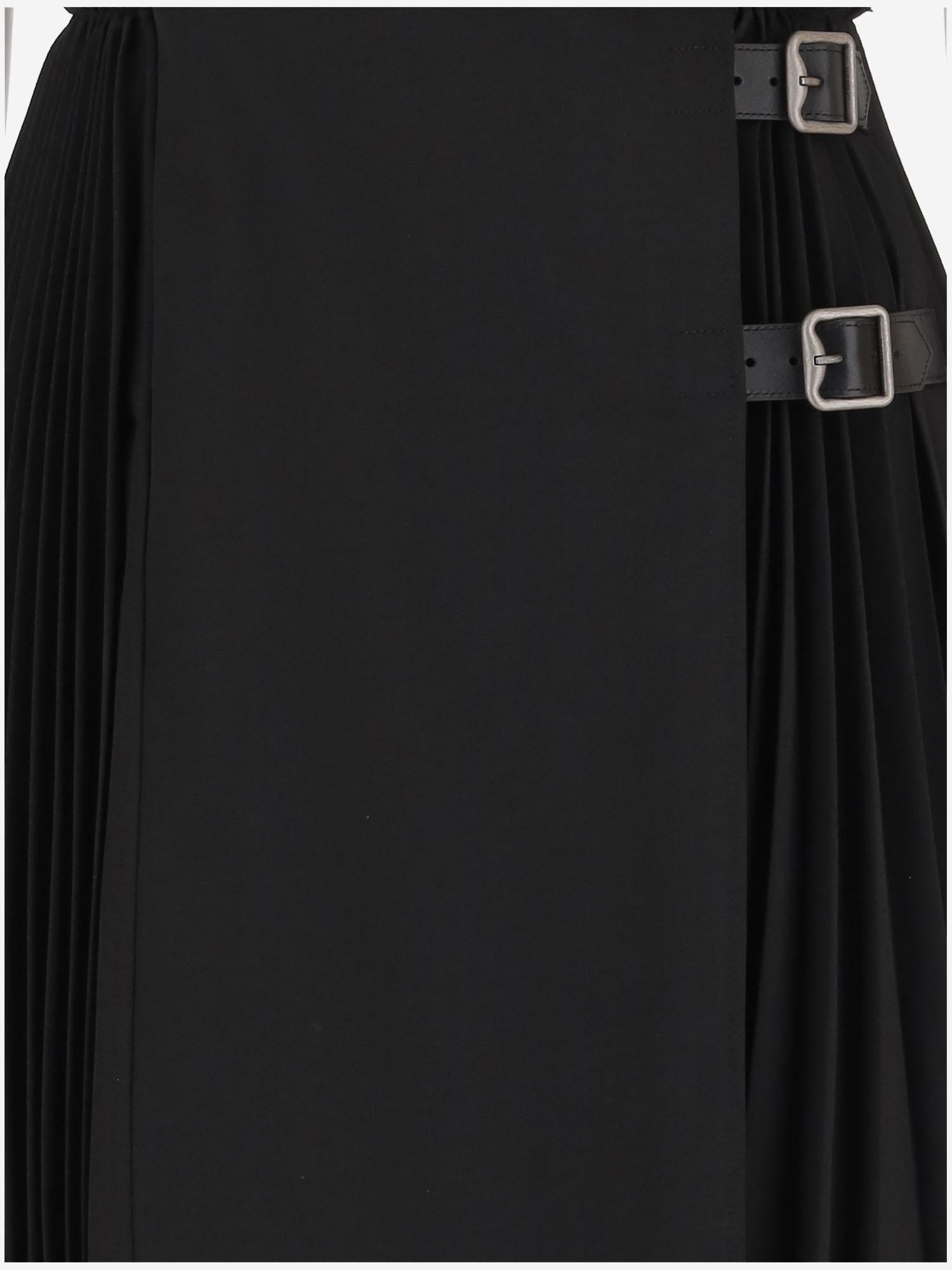 Abito kilt in misto lana 8116015 BLACK BURBERRY 