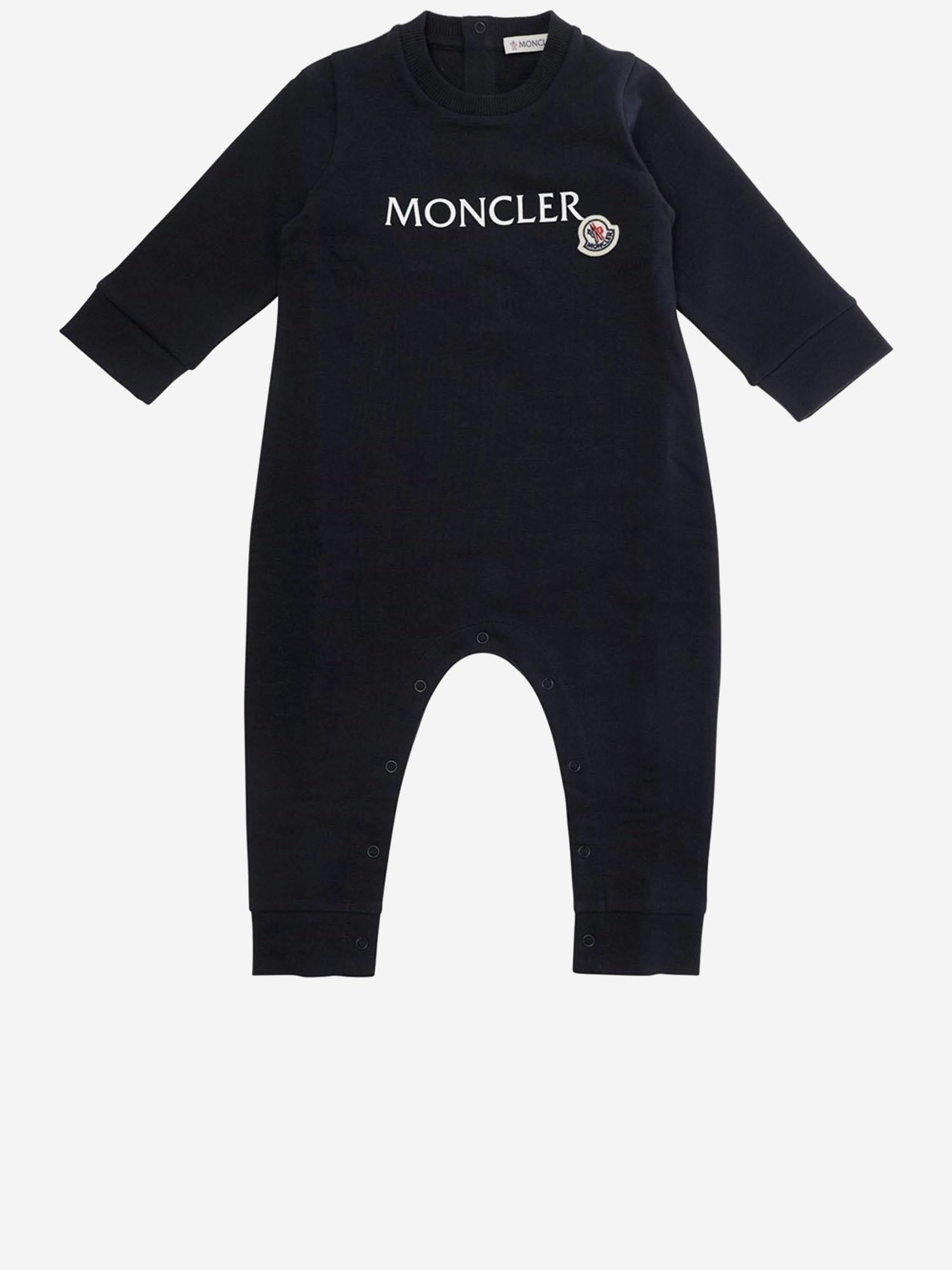TUTINA IN COTONE STRETCH CON LOGO 8L0000489B9Y 778 MONCLER ENFANTS 
