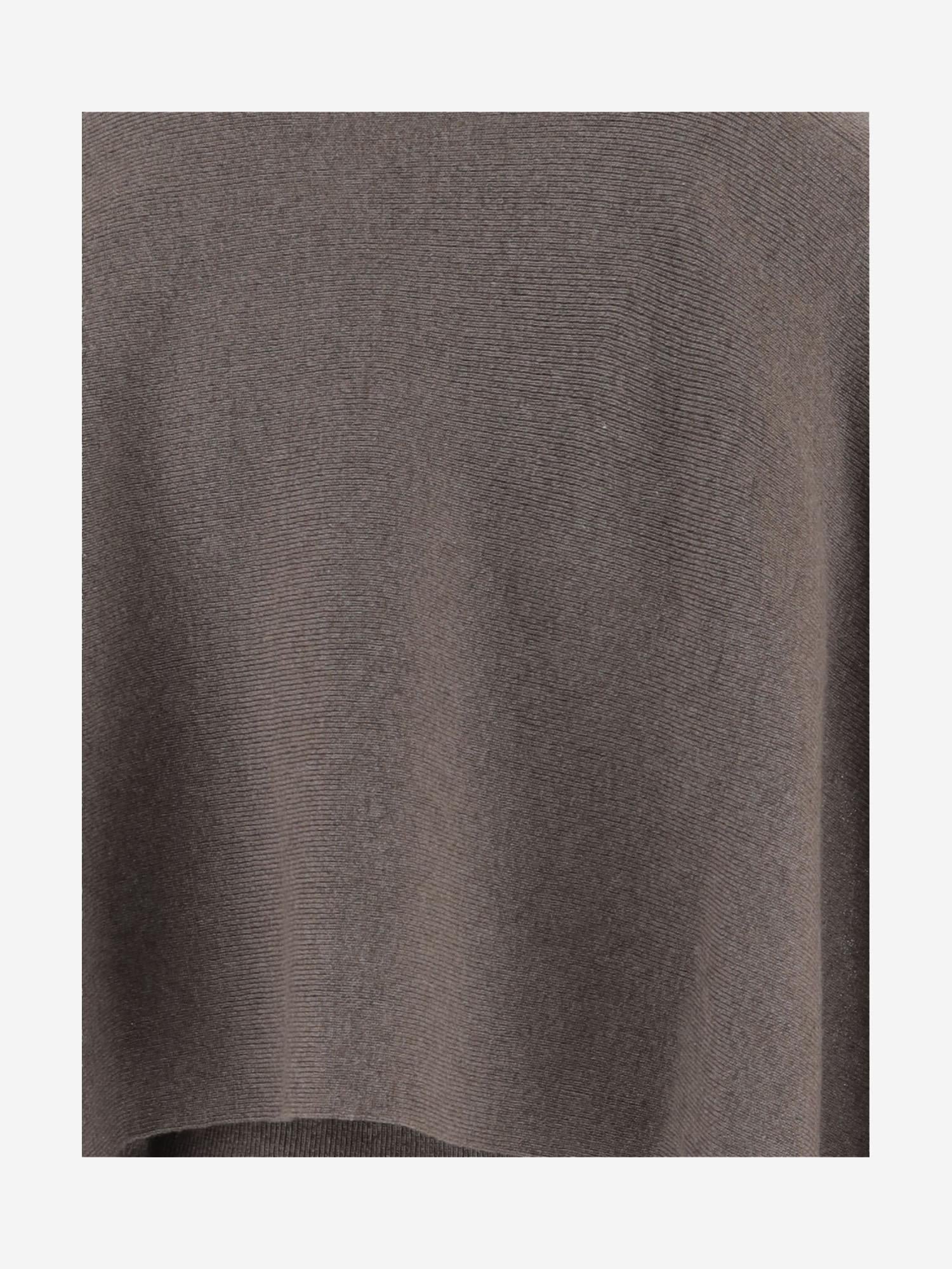 MAGLIONE ASIMMETRICO IN LANA CON COLLO ALTO E DRAPPEGGIO LATERALE 321925 BEIGE MAGDA BUTRYM 