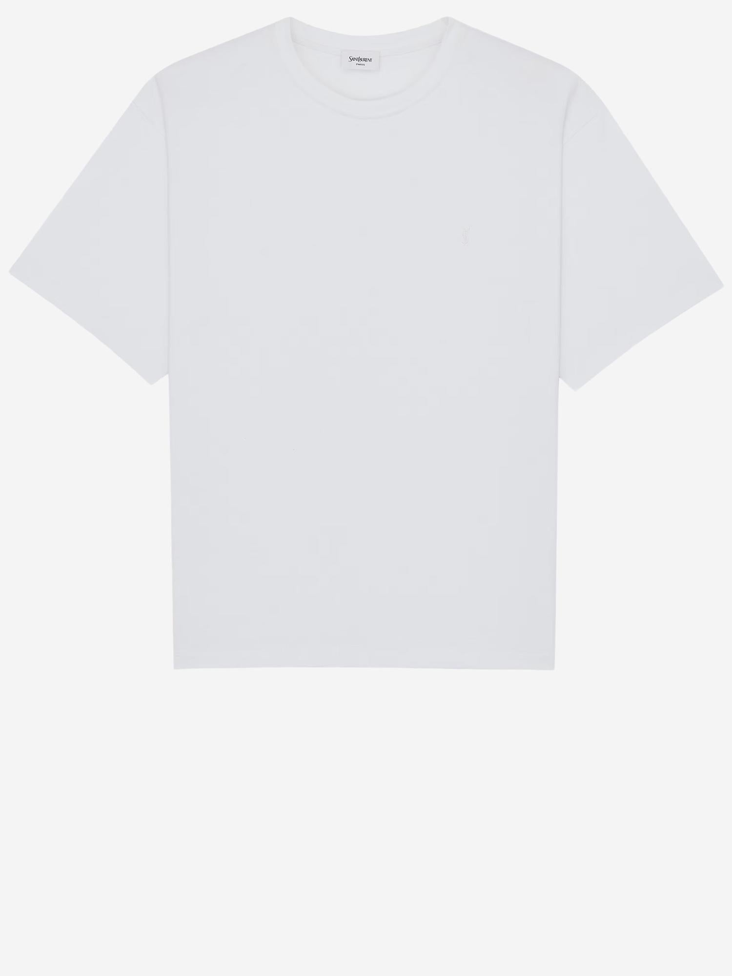 T-SHIRT IN COTONE CON LOGO 862769 Y38AK9538 SAINT LAURENT 