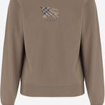 FELPA IN COTONE CHECK CON EKD 8116084 CLAY BROWN BURBERRY 
