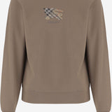 FELPA IN COTONE CHECK CON EKD 8116084 CLAY BROWN BURBERRY 