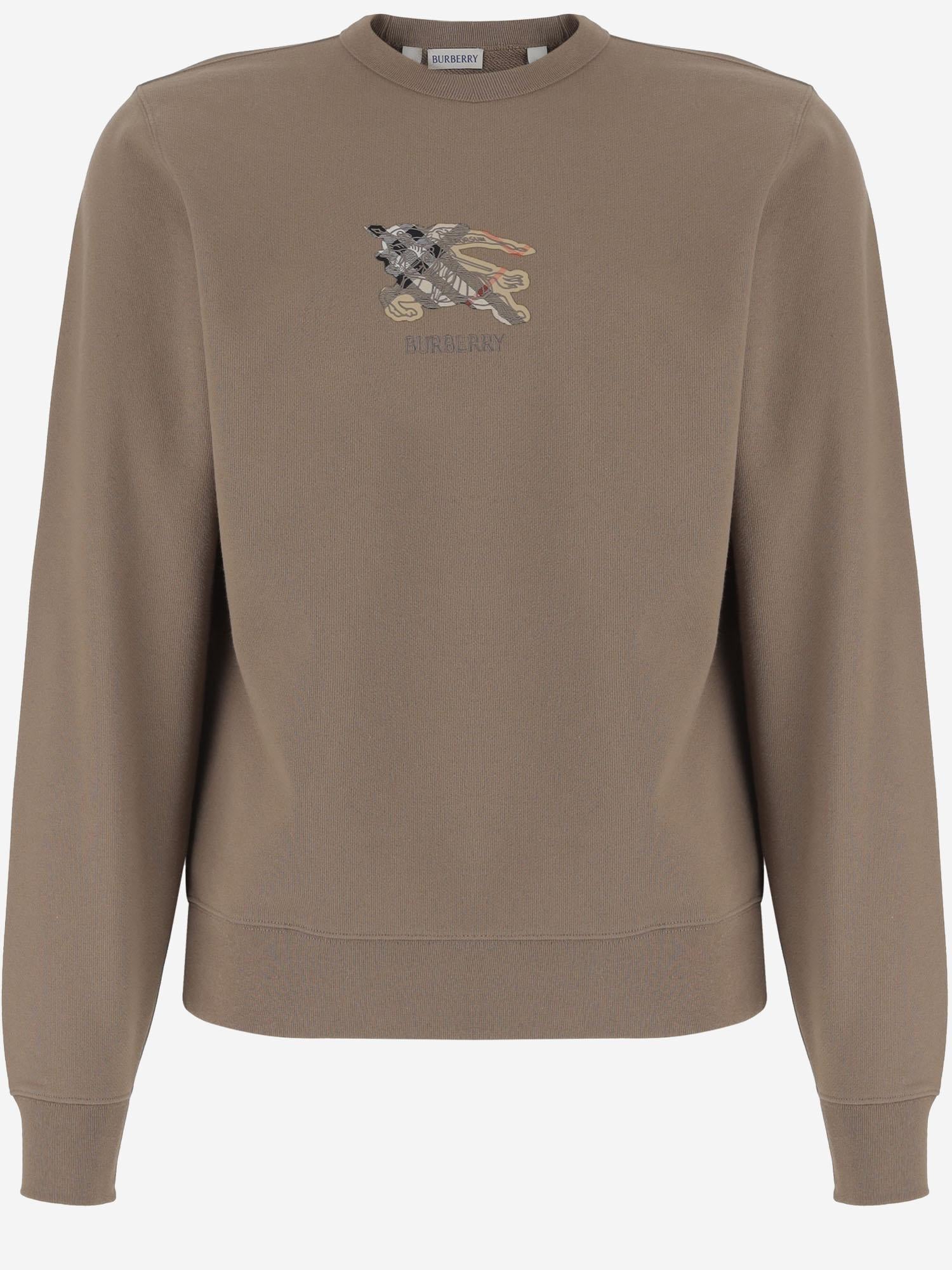 FELPA IN COTONE CHECK CON EKD 8116084 CLAY BROWN BURBERRY 