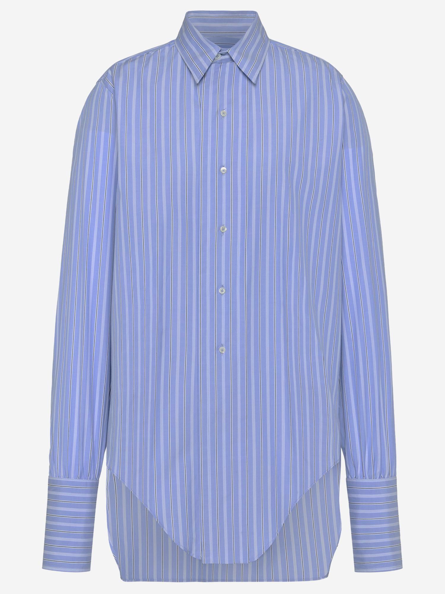 CAMICIA IN COTONE CON MOTIVO A RGHIE S29DT0006 M35625002F MAISON MARGIELA 