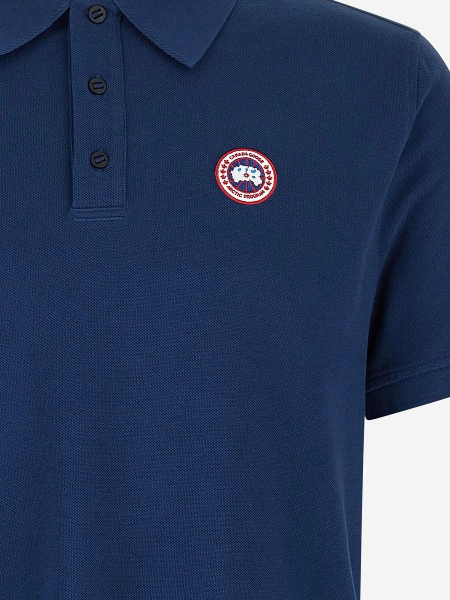 Polo in cotone con logo 1600M 9841 CANADA GOOSE 
