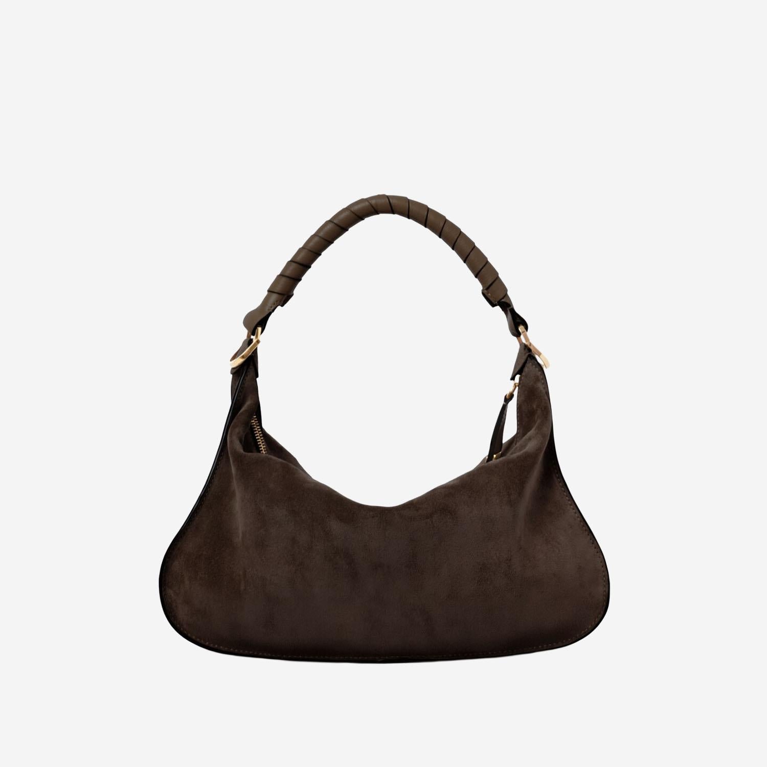 BORSA A SPALLA MARCIE PICCOLA IN PELLE SCAMOSCIATA CH26SS882P37 24X CHLOE 