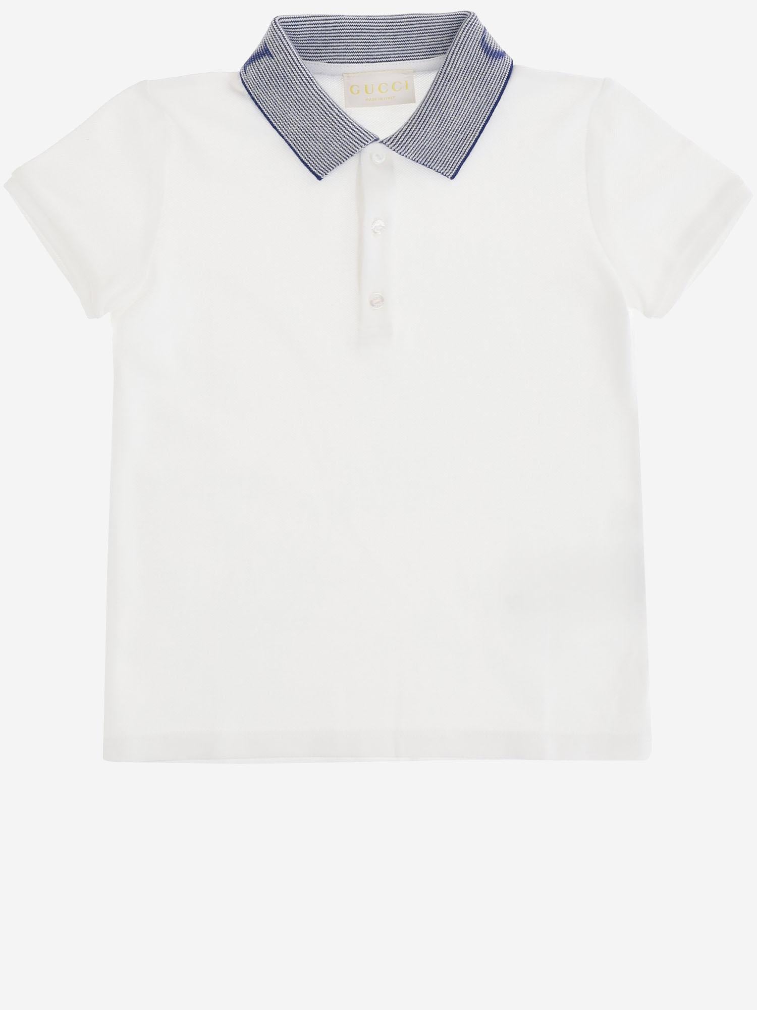 POLO IN COTONE CON COLLETTO LOGATO 810982 XJHNK9030 GUCCI KIDS 