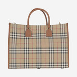 Tote Freya media 8109792 VNTG CHK/BRIAR BROWN BURBERRY 
