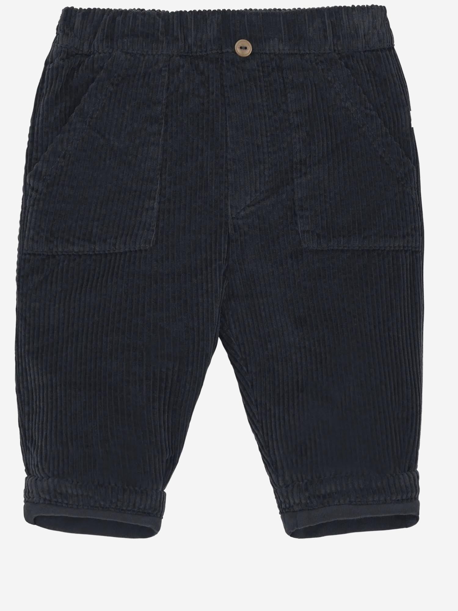 Pantaloni Louis in velluto di cotone 25W149 DARKBLUE 1+ IN THE FAMILY KIDS 