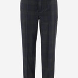 Pantaloni Angela in lana tartan con risvolto W25313 0390 SASUPHI 