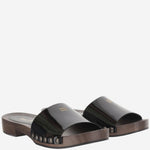 SANDALI IN PELLE CON LOGO 5Z425E 069F0002 MIU MIU 