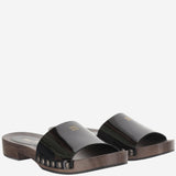 SANDALI IN PELLE CON LOGO 5Z425E 069F0002 MIU MIU 