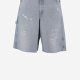 PANTALONI CORTI IN COTONE CON EFFETTO LIVED-IN GMP02080P001850 50134 GOLDEN GOOSE 