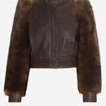 Giacca corta a collo alto in pelle CH25ACV43206 28D CHLOE 