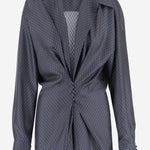CAMICIA IN SETA CON DRAPPEGGIO FRONTALE 010781 2333509 DRIES VAN NOTEN 