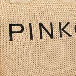 BORSA SHOPPING IN RAFIA CON LOGO 106673 A39YHZ3Q PINKO 