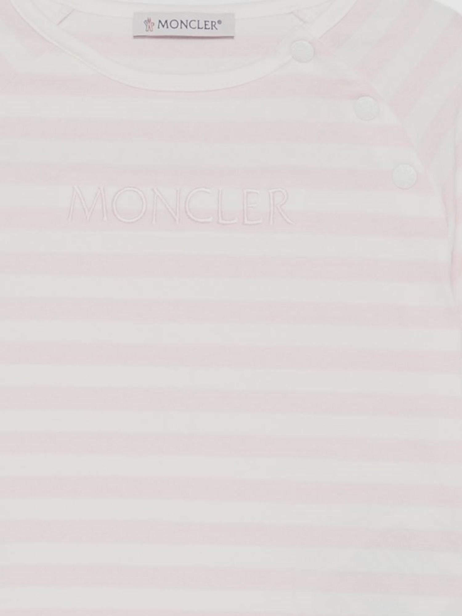 T-SHIRT IN COTONE STRETCH CON MOTIVO A RIGHE 8C0001289BCP F05 MONCLER ENFANTS 