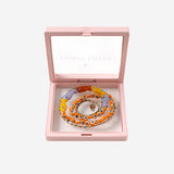 Collana in tessuto e perle di vetro FISHGLASSBEAD TELLOWORANGE SORBET ISLAND 