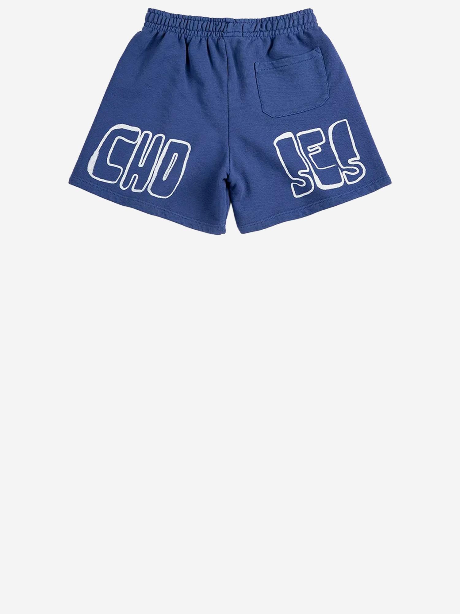 PANTALONI CORTI IN COTONE CON LOGO B126AC144 NAVYBLUE BOBO CHOSES KIDS 