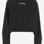 FELPA CROPPED IN COTONE CON LOGO 105726 A2URZ99 PINKO 