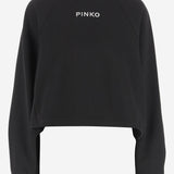 FELPA CROPPED IN COTONE CON LOGO 105726 A2URZ99 PINKO 