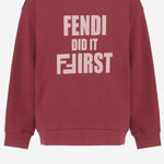 FELPA IN COTONE IN CON LOGO JUH107 5V0F1SAY FENDI KIDS 