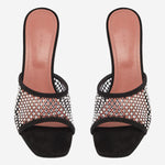 SANDALI LUPITA CRYSTAL LUPITACRYSTALNETSLIPPER 70BLACKWHITE AMINA MUADDI 