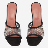 SANDALI LUPITA CRYSTAL LUPITACRYSTALNETSLIPPER 70BLACKWHITE AMINA MUADDI 