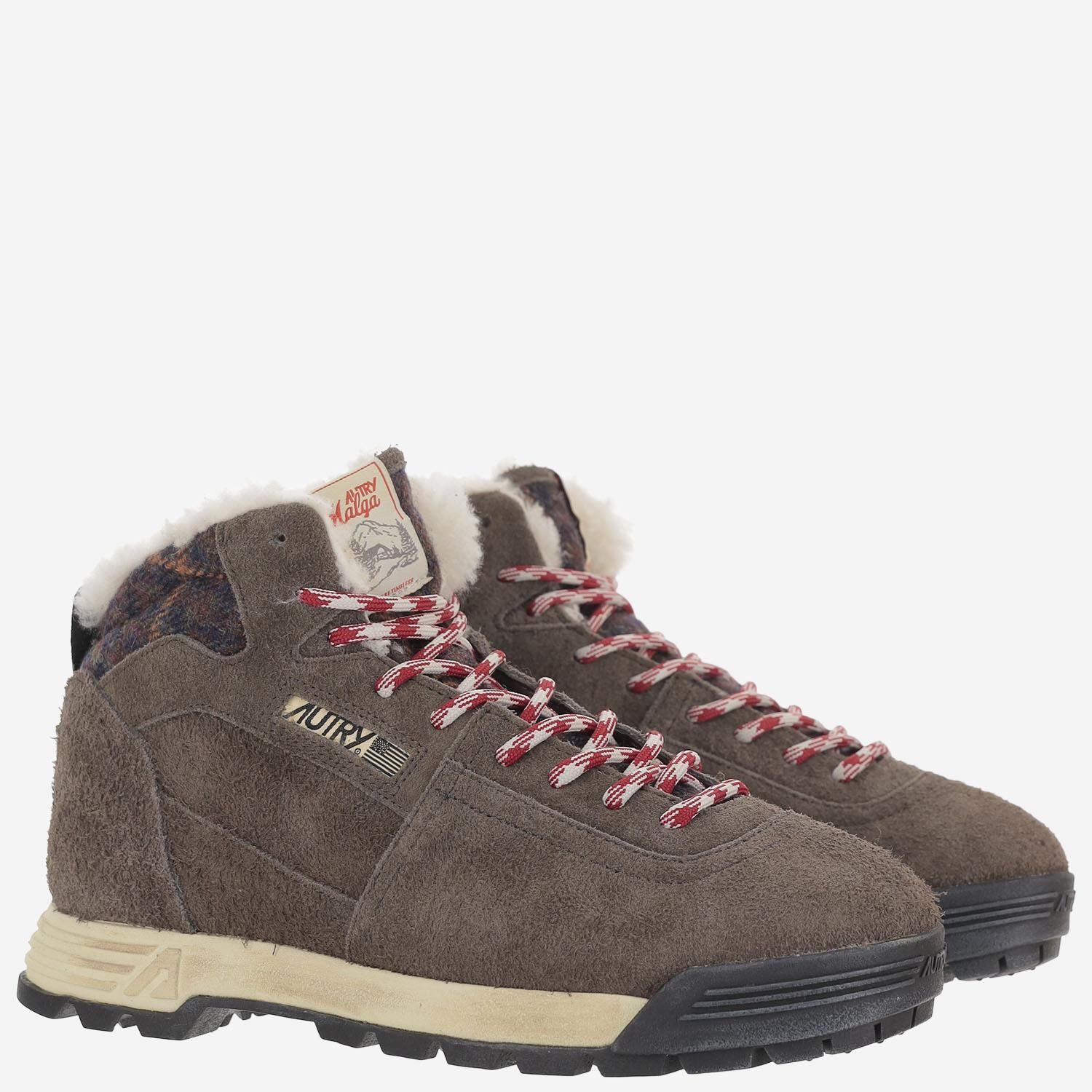 STIVALETTI MALAGA IN MISTO PELLE HBMMUX01 PEPPERBLKRED AUTRY 