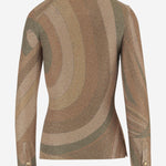 Maglia in Jersey Lamé con Stampa Iride 5UJM20 5U867993 EMILIO PUCCI 