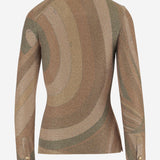 Maglia in Jersey Lamé con Stampa Iride 5UJM20 5U867993 EMILIO PUCCI 