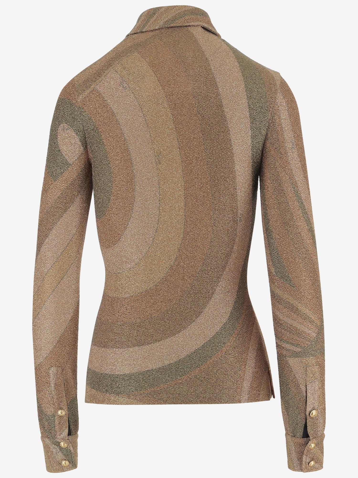 Maglia in Jersey Lamé con Stampa Iride 5UJM20 5U867993 EMILIO PUCCI 