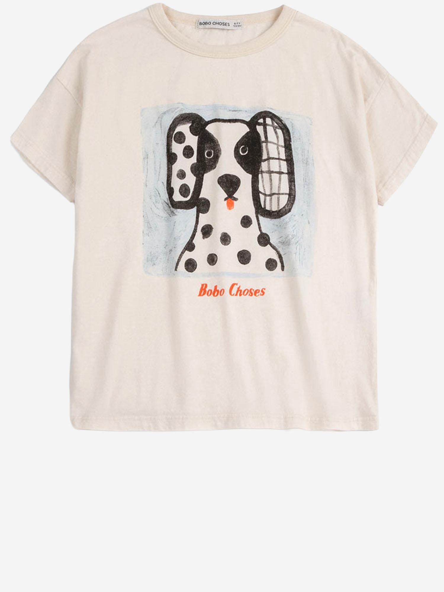 T-SHIRT IN COTONE CON LOGO B126AC009 WHITE BOBO CHOSES KIDS 