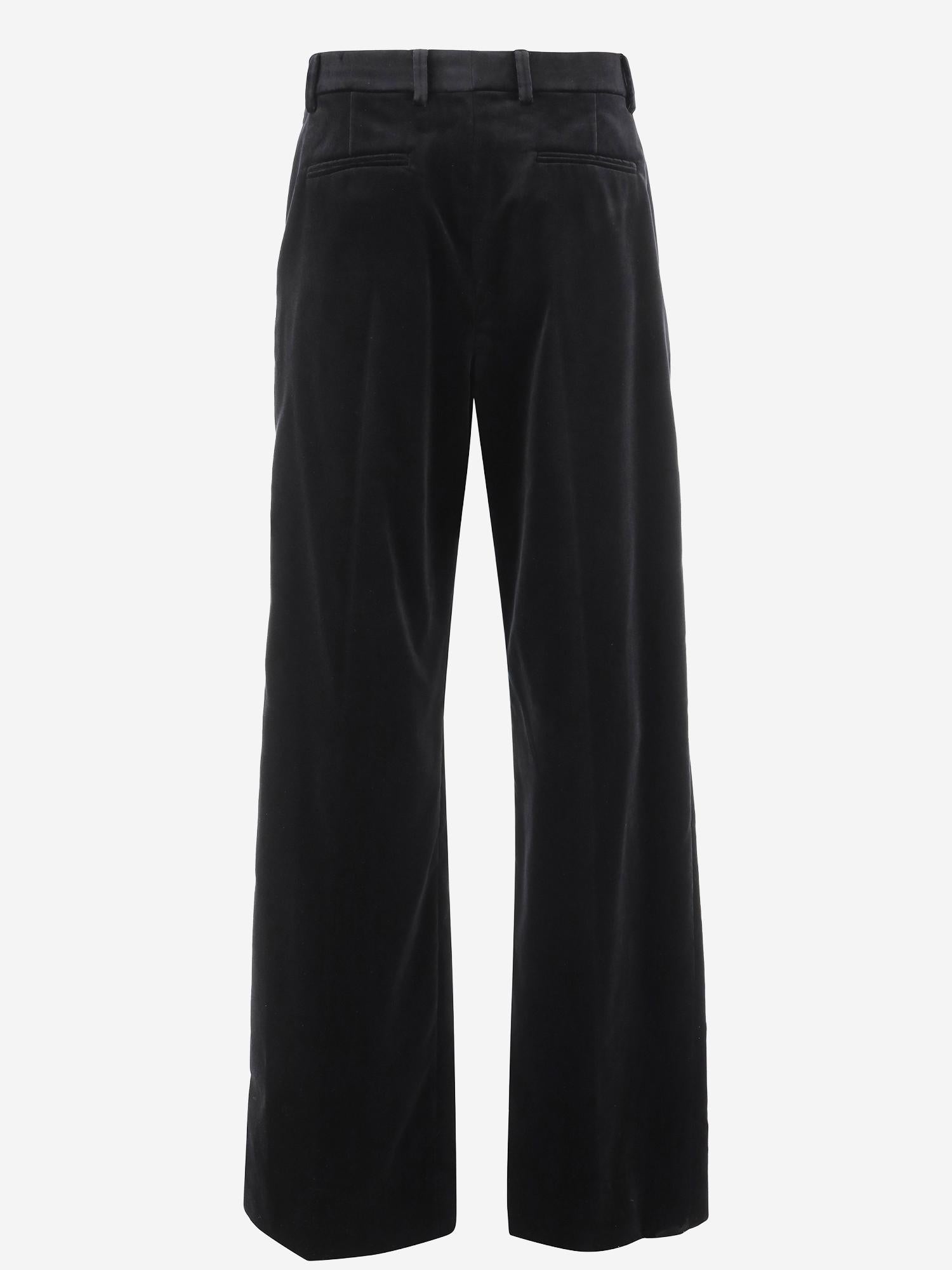 PANTALONI IN VELLUTO DI COTONE 7V0RBO00 B480NO VALENTINO 