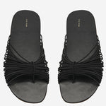 SANDALI SARA CON ELASTICO E PELLE F1617W180 BLK THE ROW 