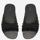 SANDALI SARA CON ELASTICO E PELLE F1617W180 BLK THE ROW 